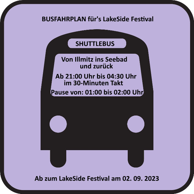 Der Shuttlebus für das LSF 2023